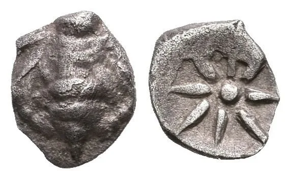 Hemiobol, 500 - 420 př. Kr., Včela s roztaženými křídly / Hvězda — 1