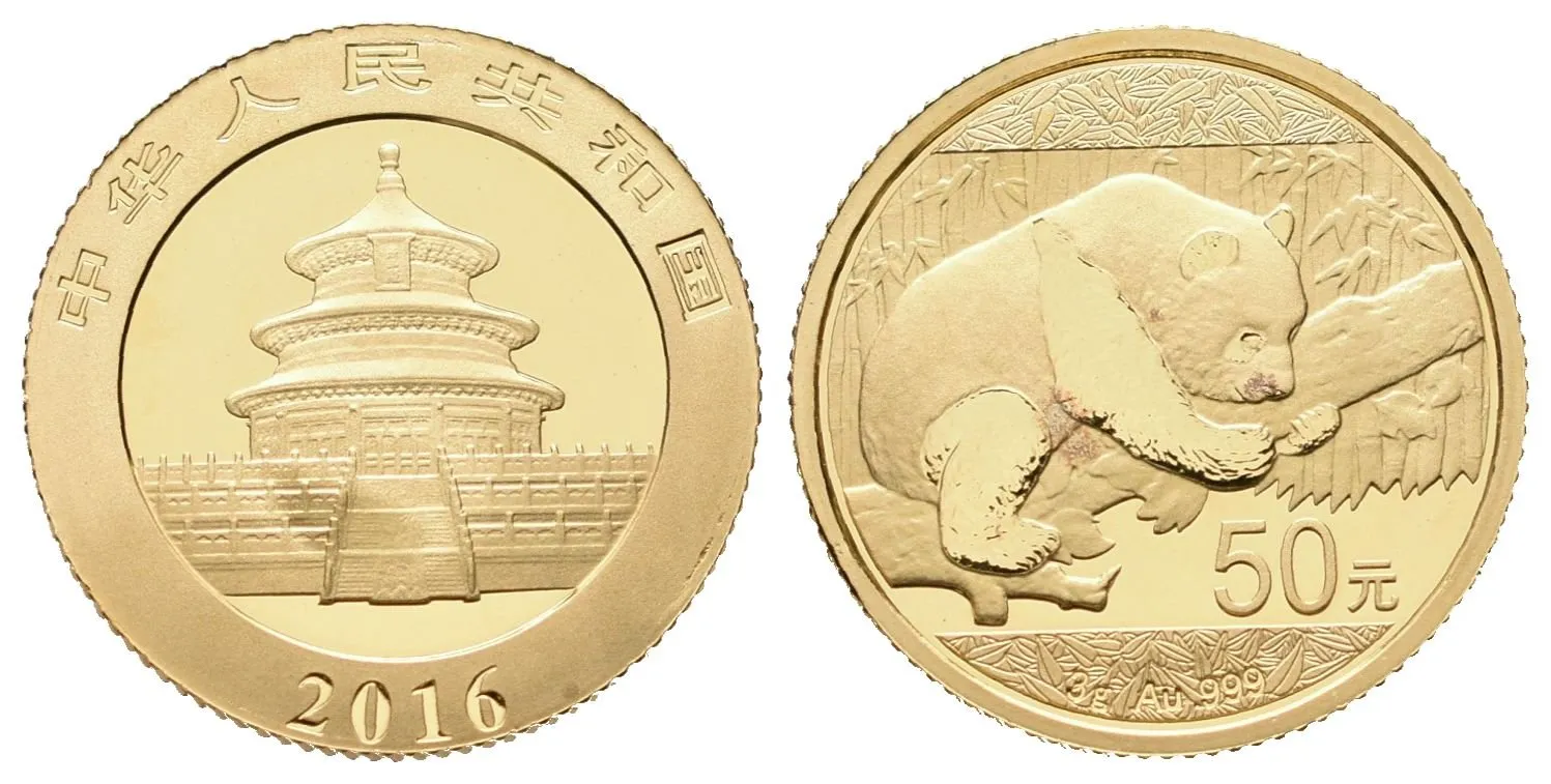 Čína, 50 Yuan 2016 - Panda