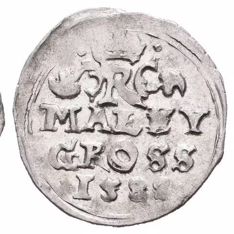 Malý groš 1588, Kutná Hora-Šatný, HN.3 (opis 7a), krásný Rv., patina, ned.