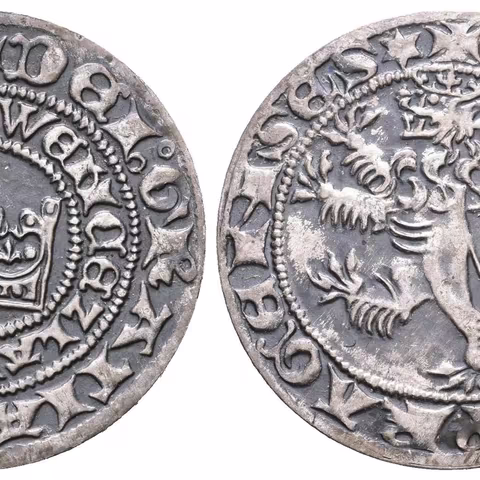 AR Medaile 1972 (A. Peter) - Replika pražského groše Václava II., Ag 27 mm (4,35 g),