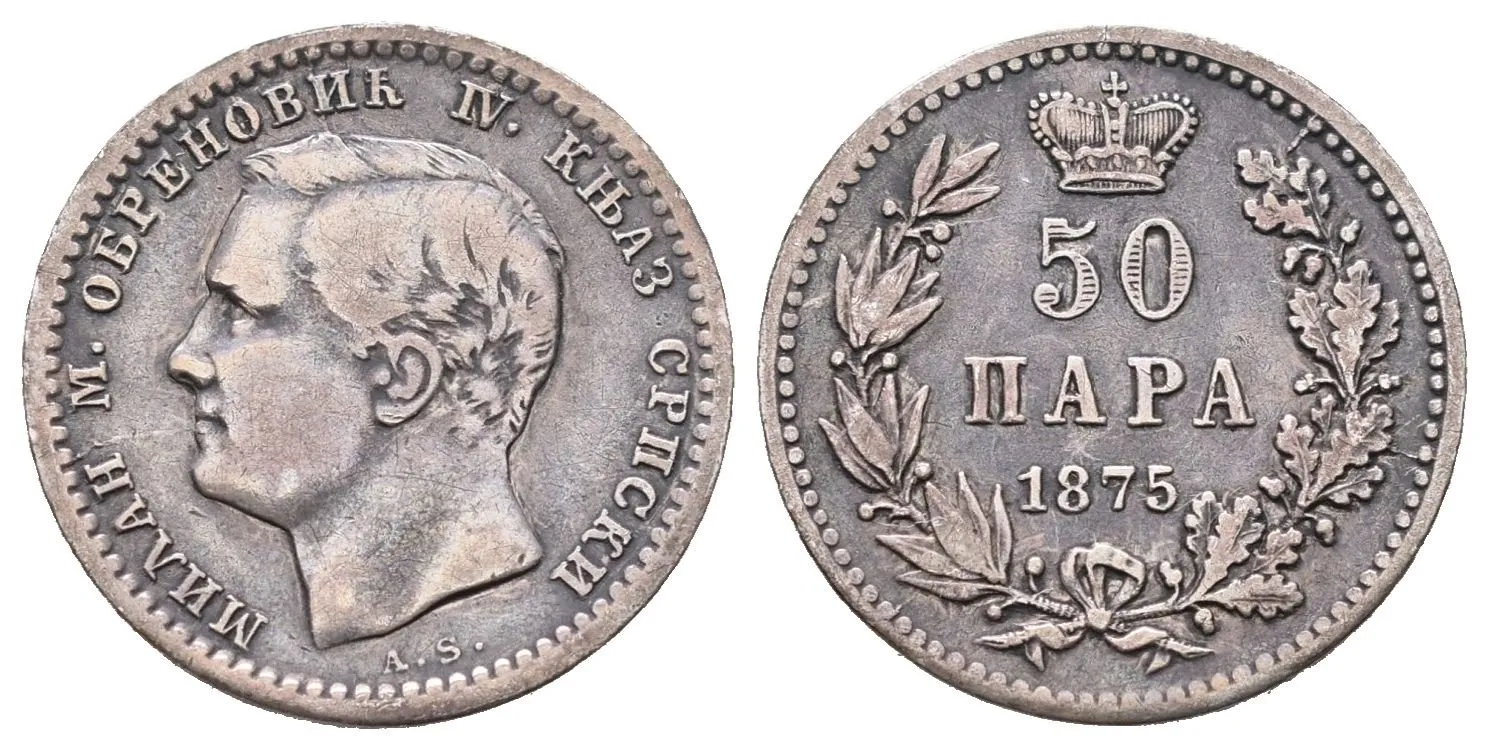 Srbsko, 50 Para 1875