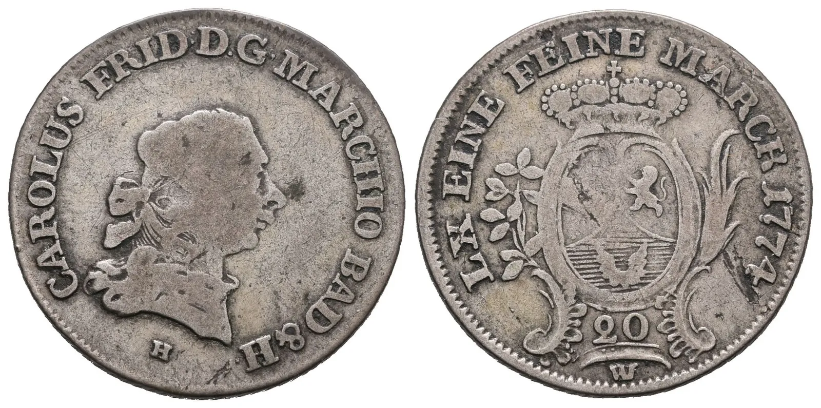 Baden, 20 Krejcar 1774