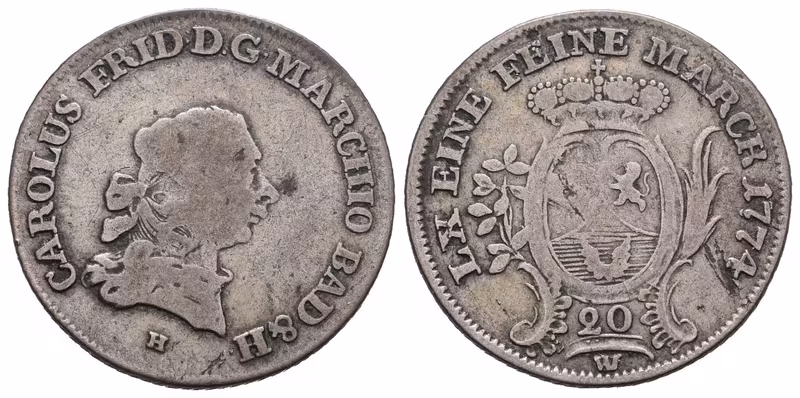 Baden, 20 Krejcar 1774