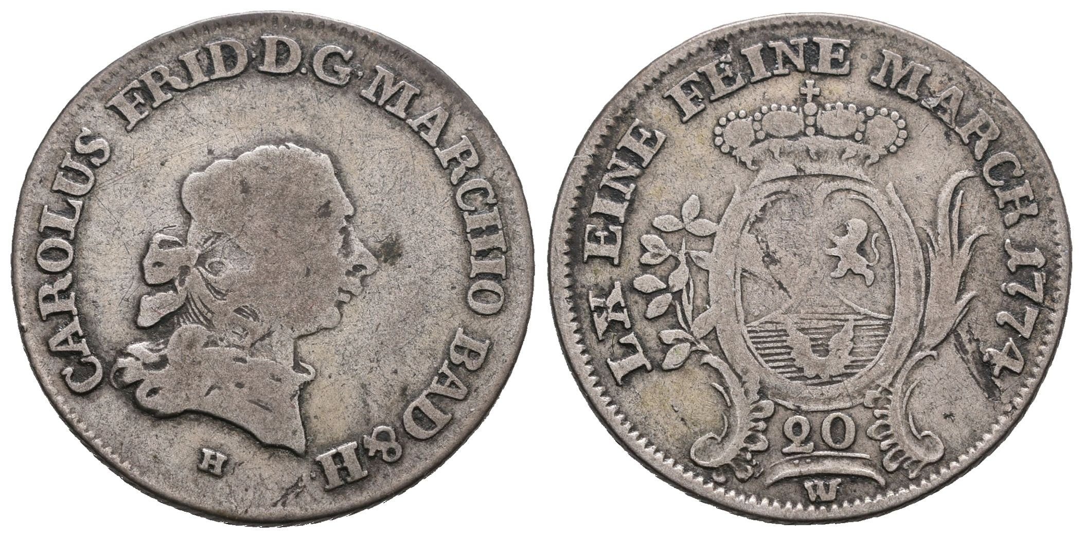 Baden, 20 Krejcar 1774