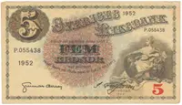 Švédsko, 5 Kronor 1952, P.33ai