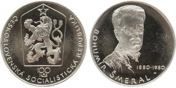 100 Kčs 1980 - Bohumír Šmeral, PROOF