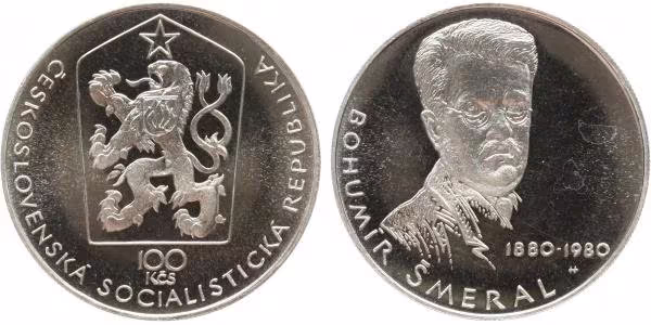 100 Kčs 1980 - Bohumír Šmeral, PROOF