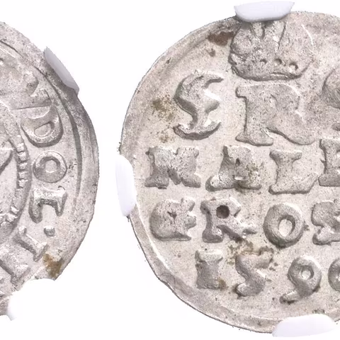 Malý groš 1596, České Budějovice-Mattighofer, HN.28a (opis 7a), značka volně,