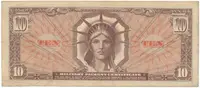 USA, vojenské vydání MPC, 10 Dollars (1965), P.M62 - fotografie 2