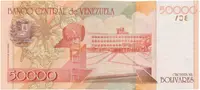 Venezuela, 50.000 Bolivares 2005, anulát - MUESTRA SIN VALOR, P.87bs - fotografie 2