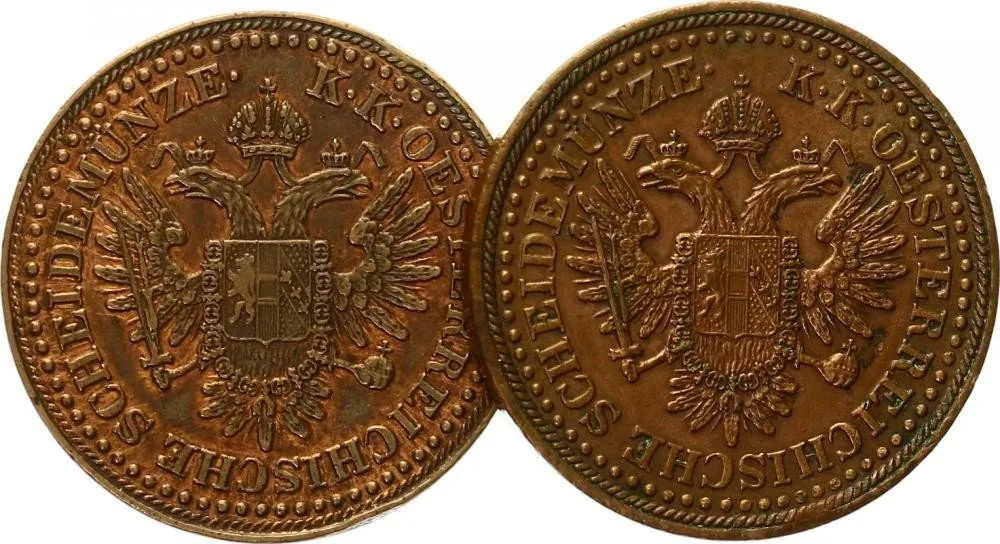 Konvenční měna, 1848 - 1857 — 1