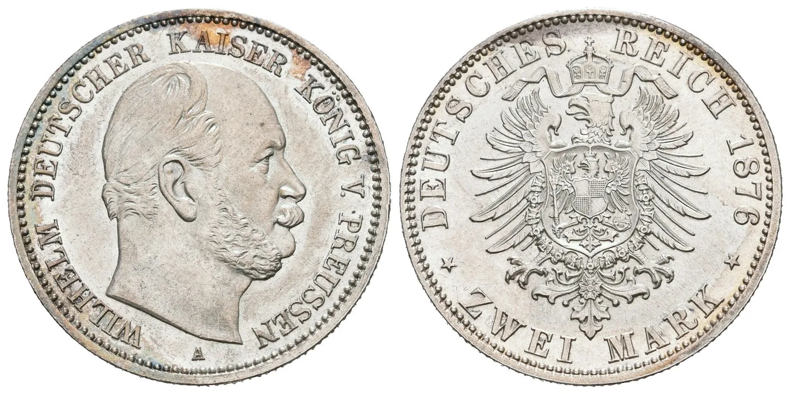 2 Marka 1876 A, J.96A, krásná zachovalost, patina, zbytky lesku, — 1