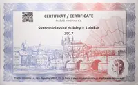 Medaile 2017 - Svatováclavský dukát - fotografie 2