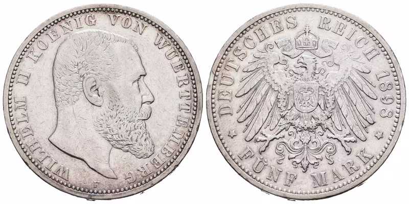 Württembersko, 5 Marka 1898