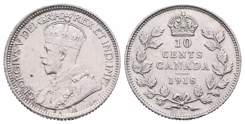 Kanada, 10 Cent 1918