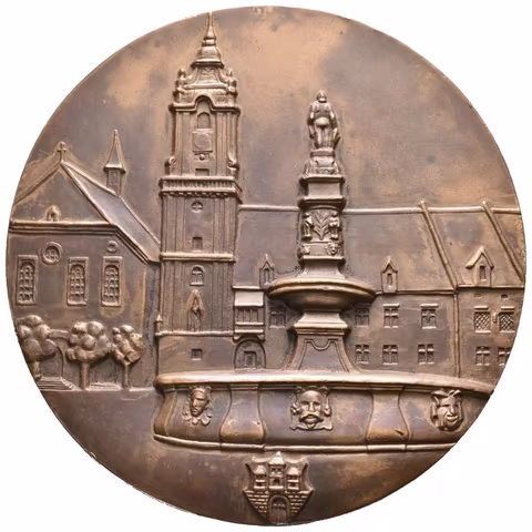 AE Medaile b.l. (1931) - Vinařské slavnosti v Bratislavě. Pat. bronz 70 mm,