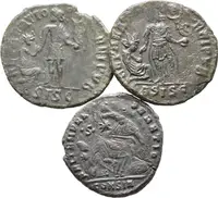 Soubor bronzových mincí Constantina II., Constantinopolis, FELT TEMP REPARATIO, — 2