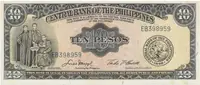 Filipíny, 10 Pesos (1949), P.136e