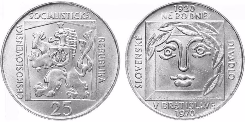 25 Kčs 1970 - Slovenské národní divadlo