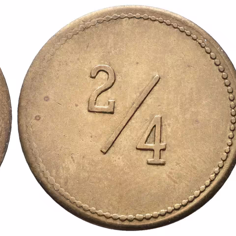 Horka - Karl Kirsch, známka s hodnotou "2/4", Ms 25 mm