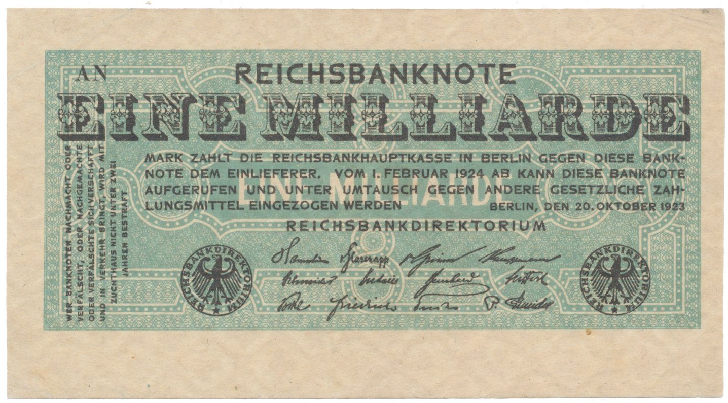 Německo, 1 Milliarde Mark 1923, Ro.119a