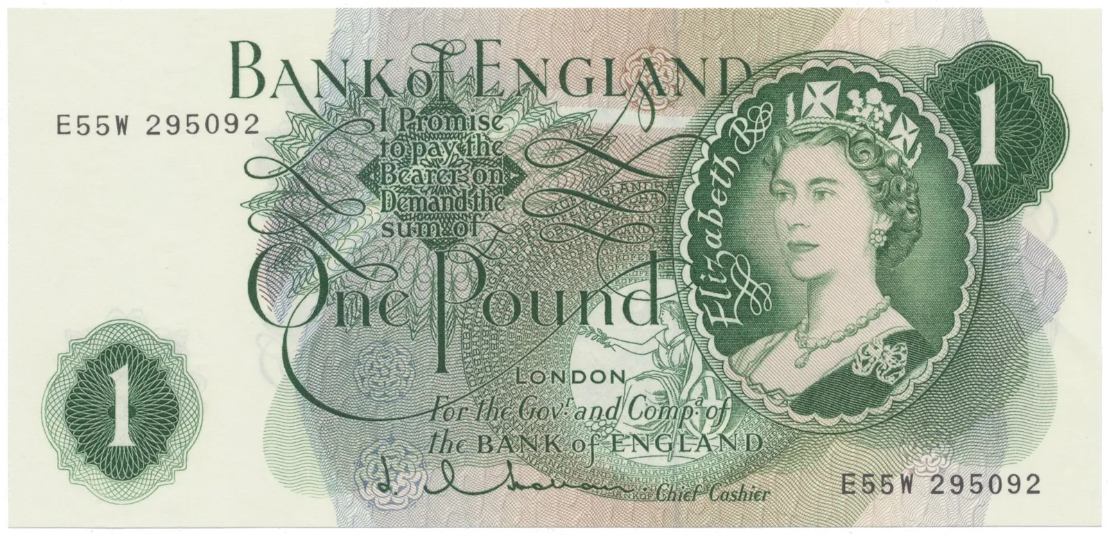 Velká Británie, 1 Pound (1962~1966), Hollom, P.374c
