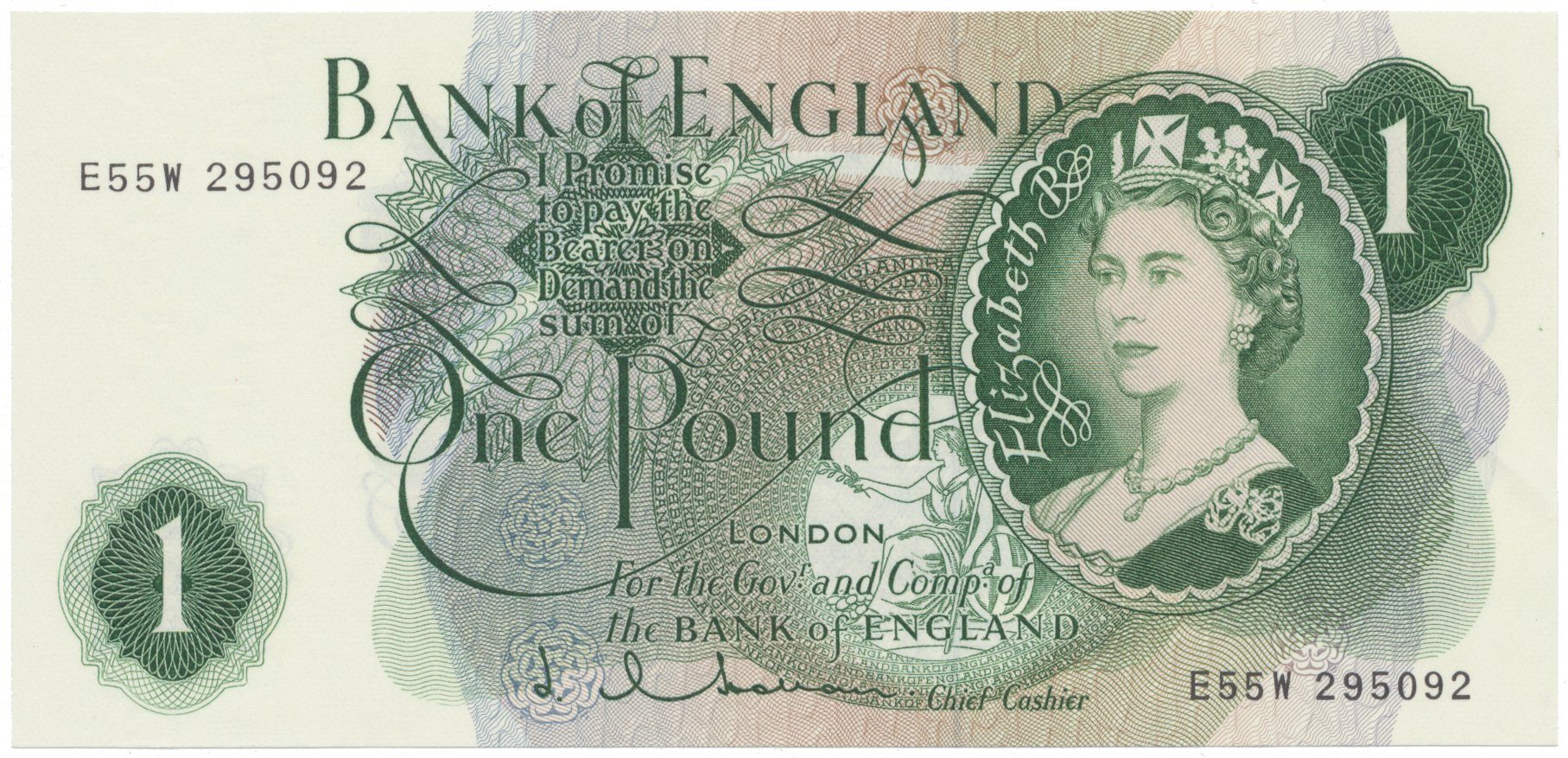 Velká Británie, 1 Pound (1962~1966), Hollom, P.374c