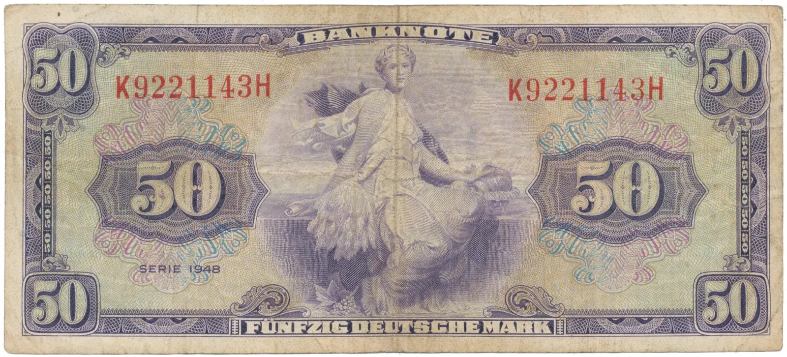 Německo - NSR, 50 DM 1948, Ros.242