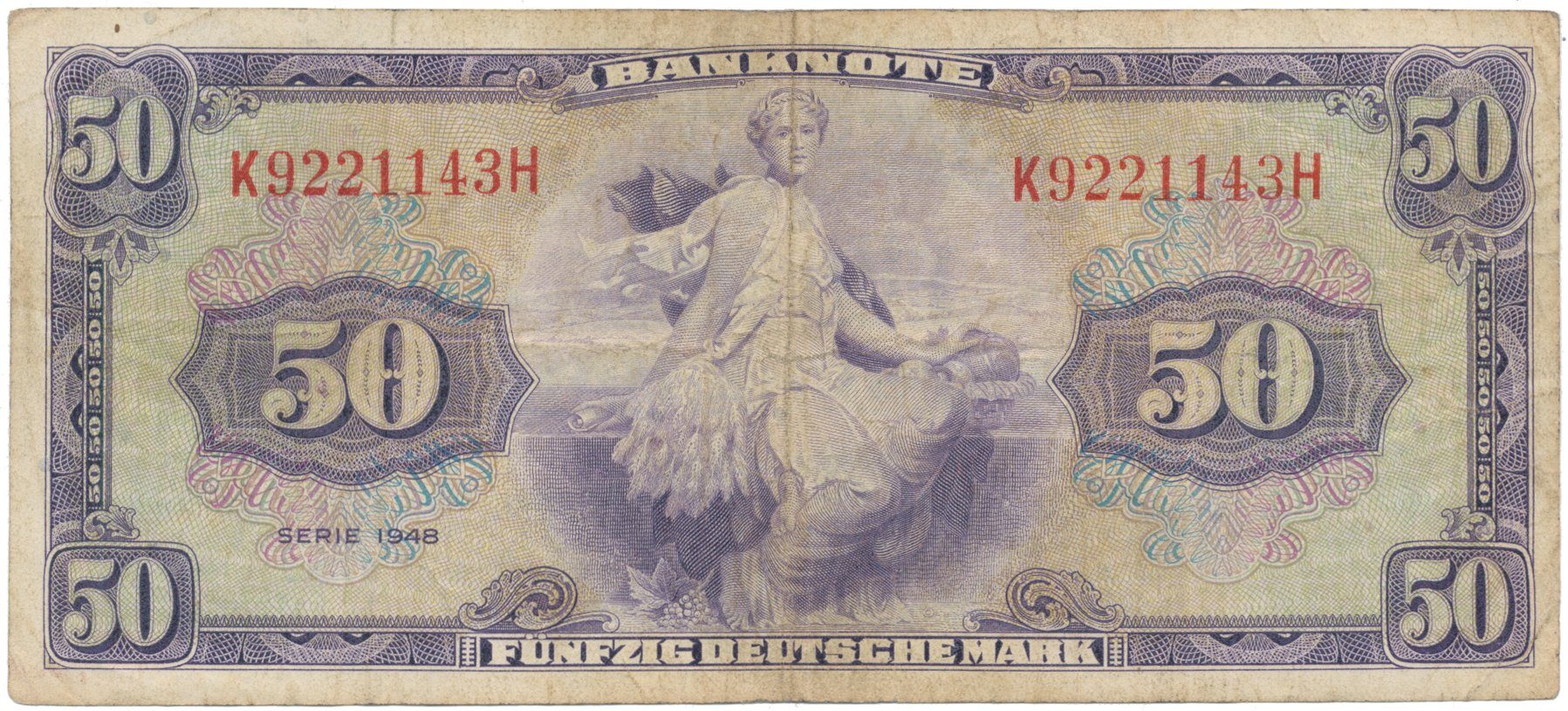 Německo - NSR, 50 DM 1948, Ros.242