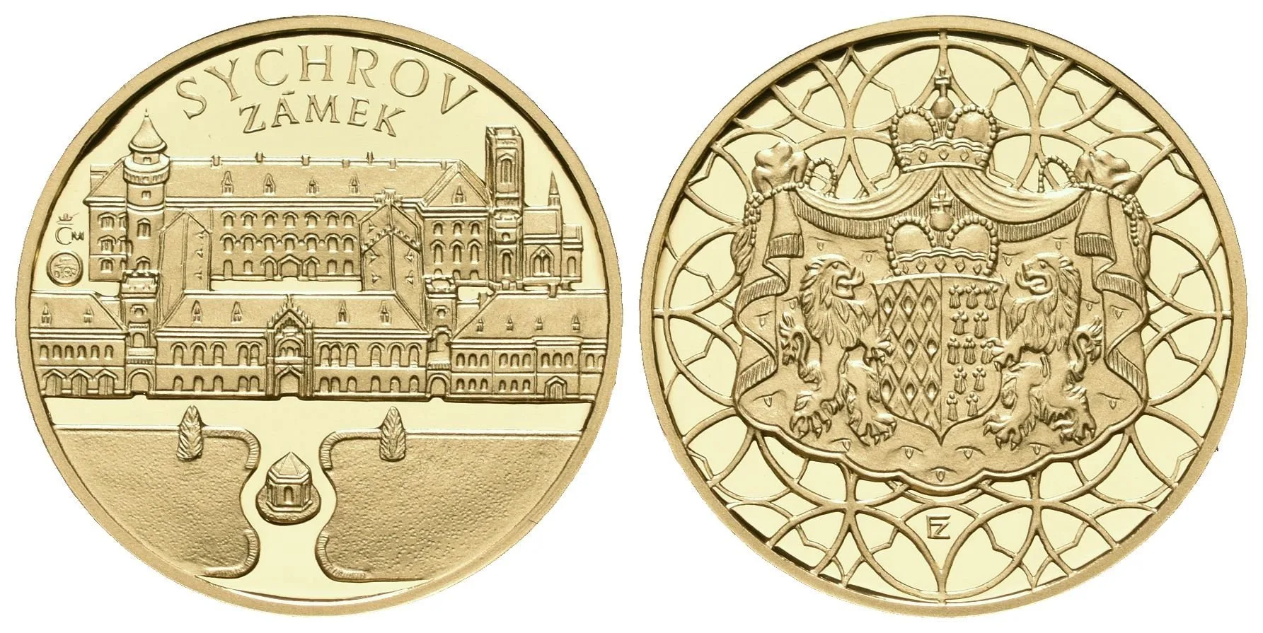 Medaile 2011 (Fojtů, Lietava) - Zámek Sychrov. Au 0,999, 22 mm (7,78 g), kapsle, — 1