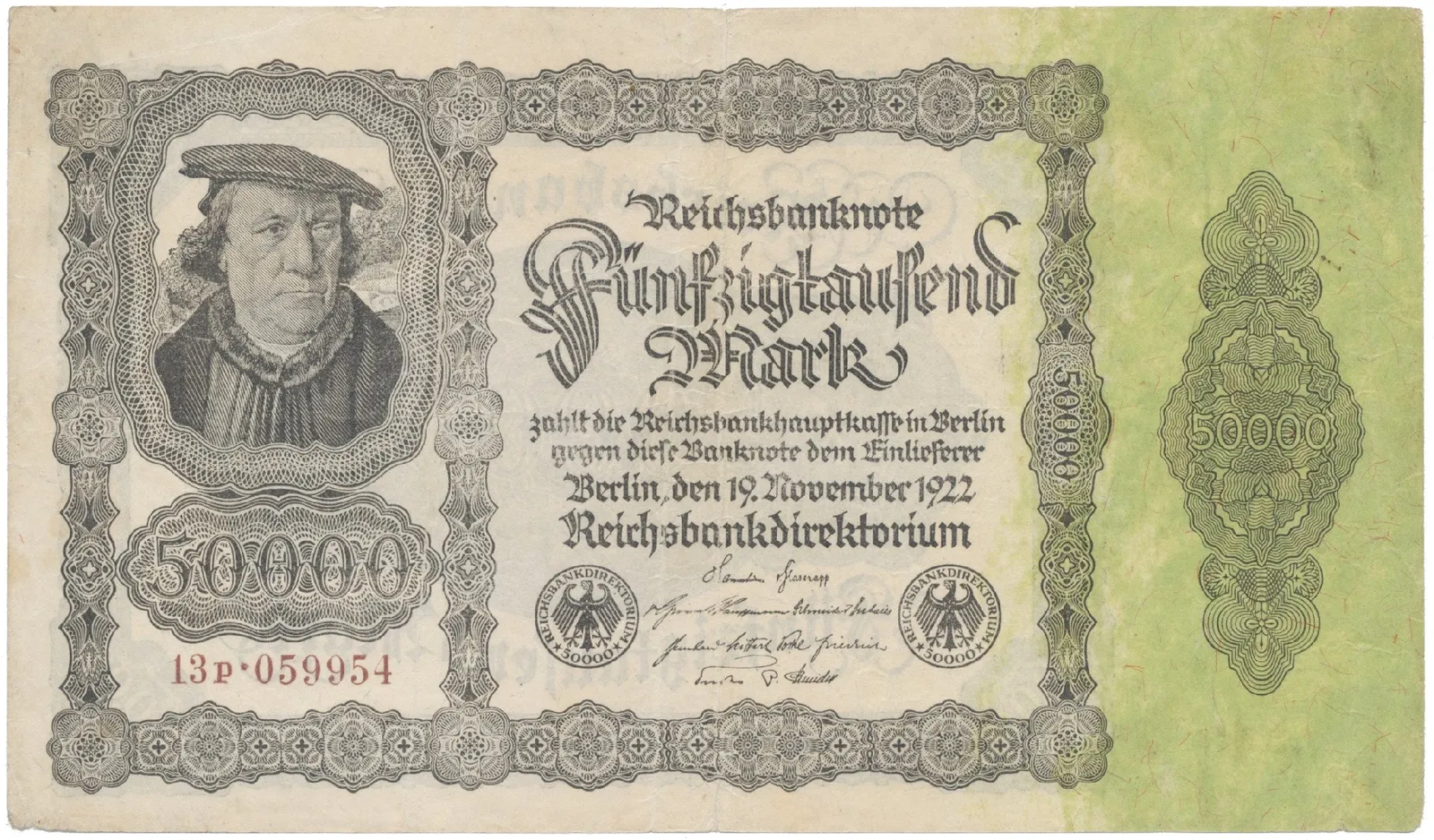 Německo, 50000 Mark 1922, Ro.79d