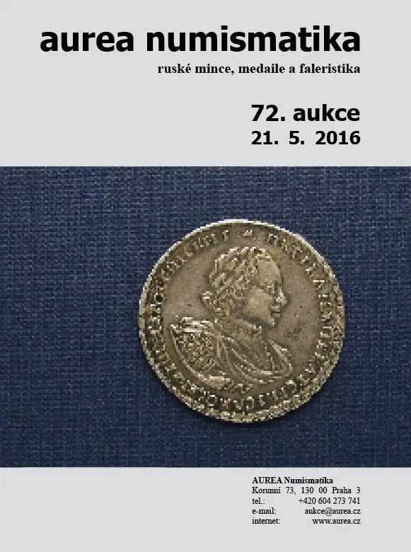 72. Aukce - ruské mince, medaile a faleristika