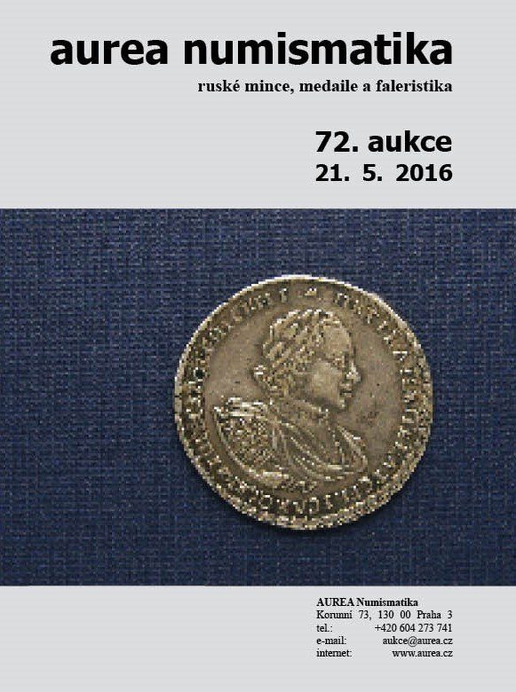 72. Aukce - ruské mince, medaile a faleristika