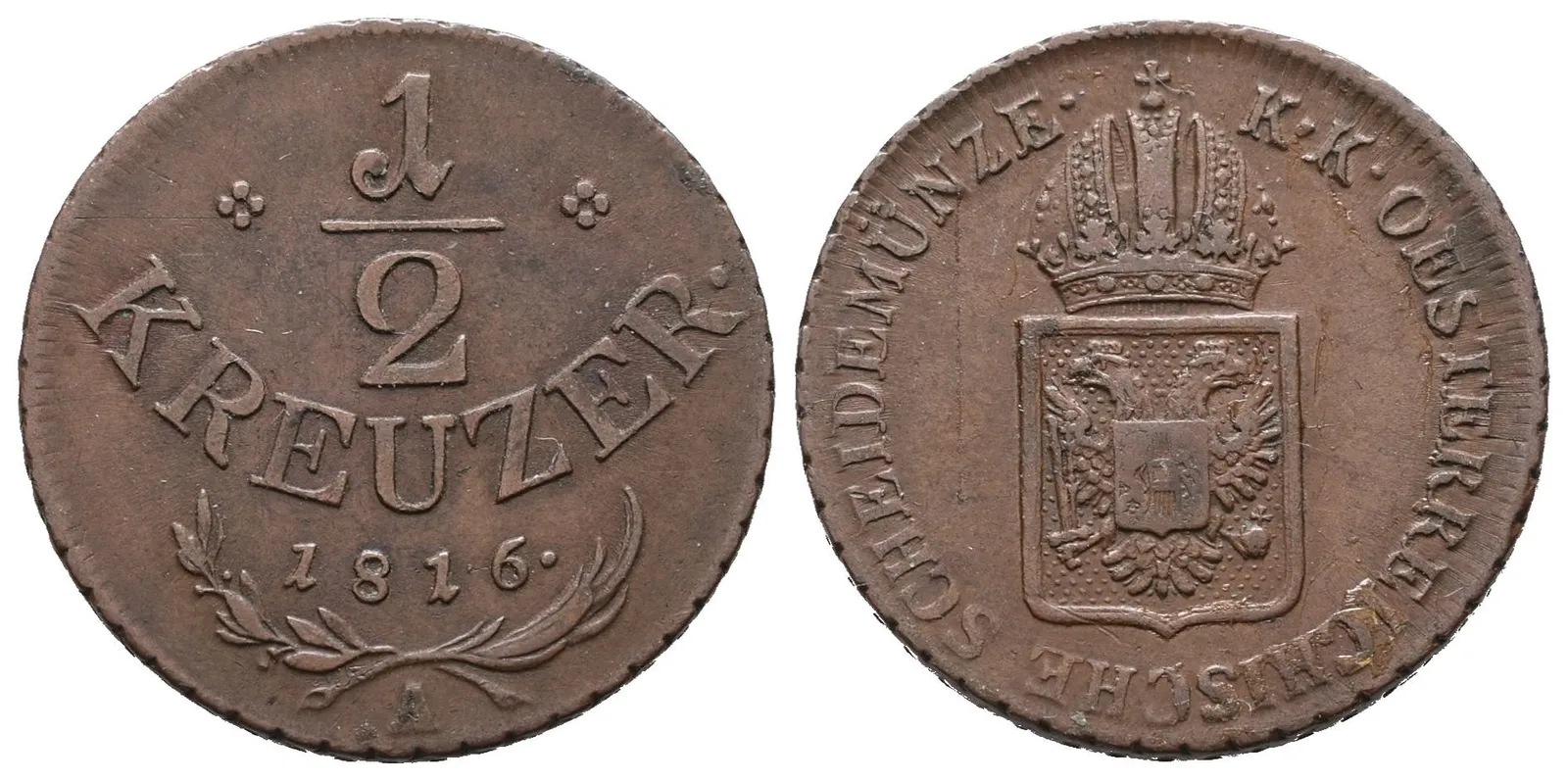 František II., 1/2 Krejcar 1816 A