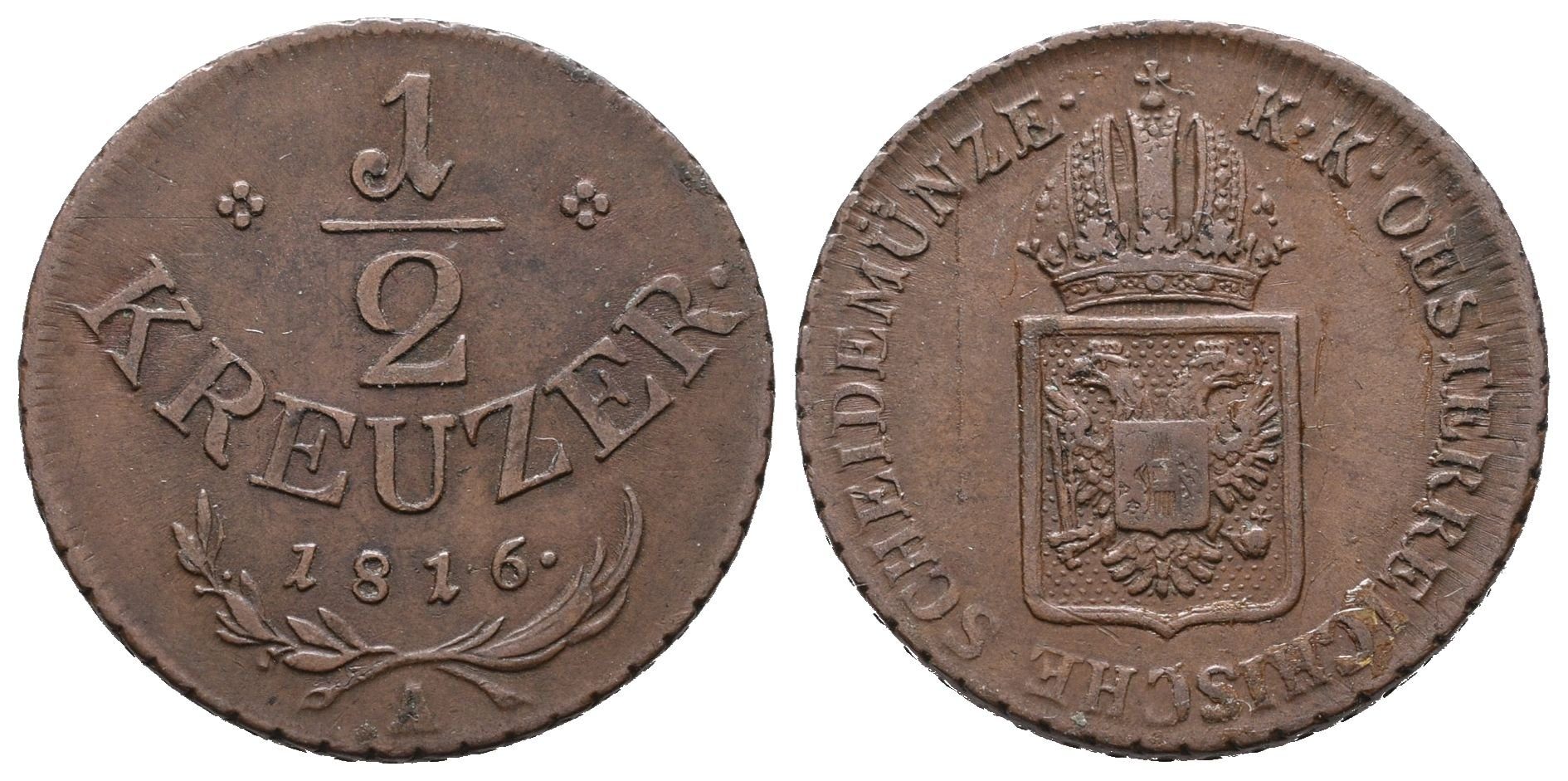 František II., 1/2 Krejcar 1816 A