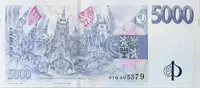 5000 Koruna 2023/2026 - K 100. výročí založení Národní banky Československé, série Q - fotografie 3