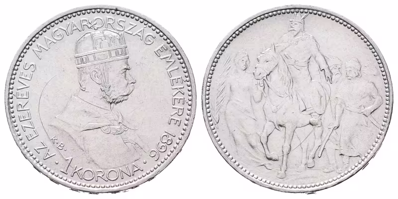 1 Koruna 1896 KB - jubilejní
