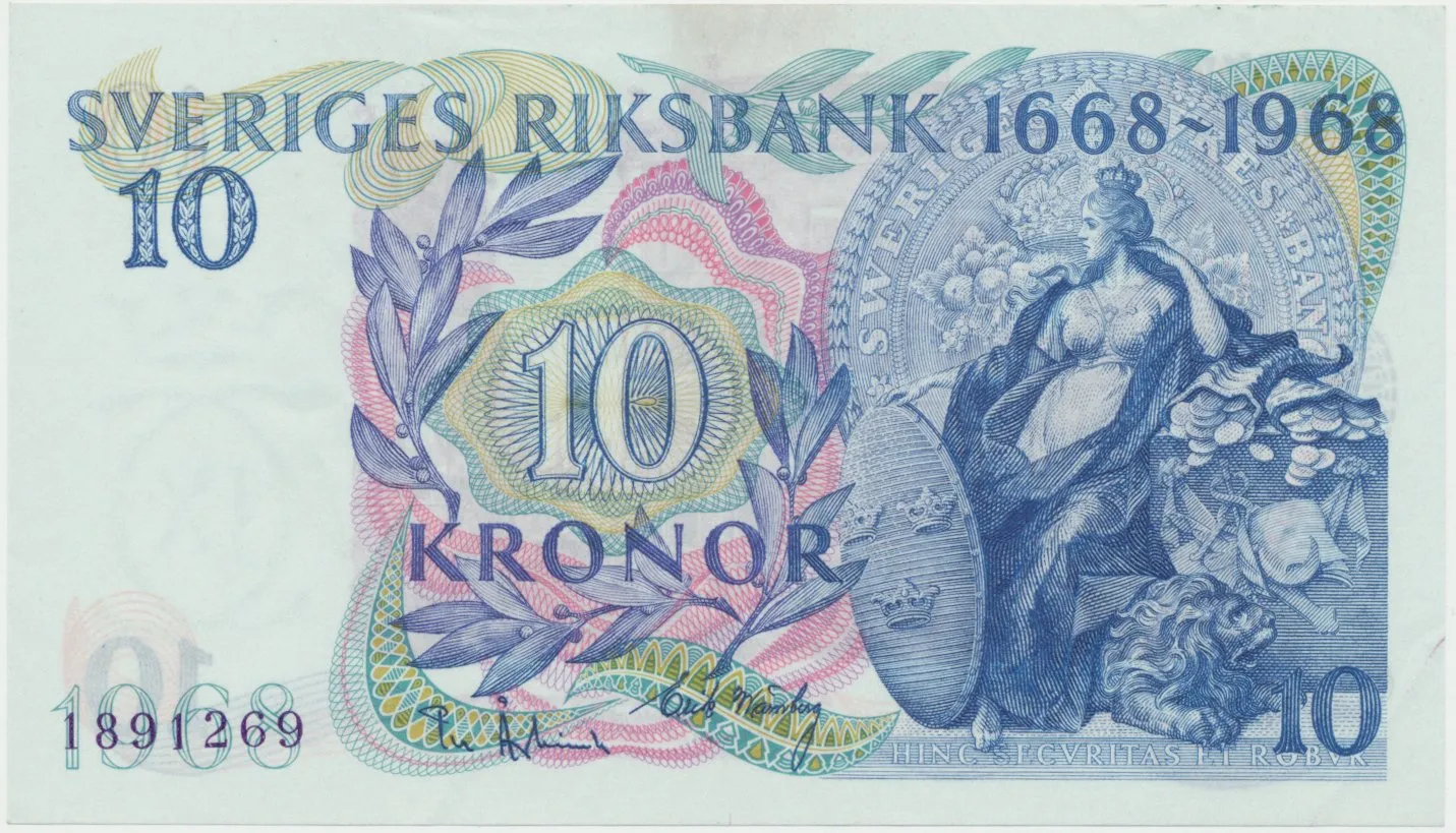 Švédsko, 10 Kronor 1958, jubilejní, P.56