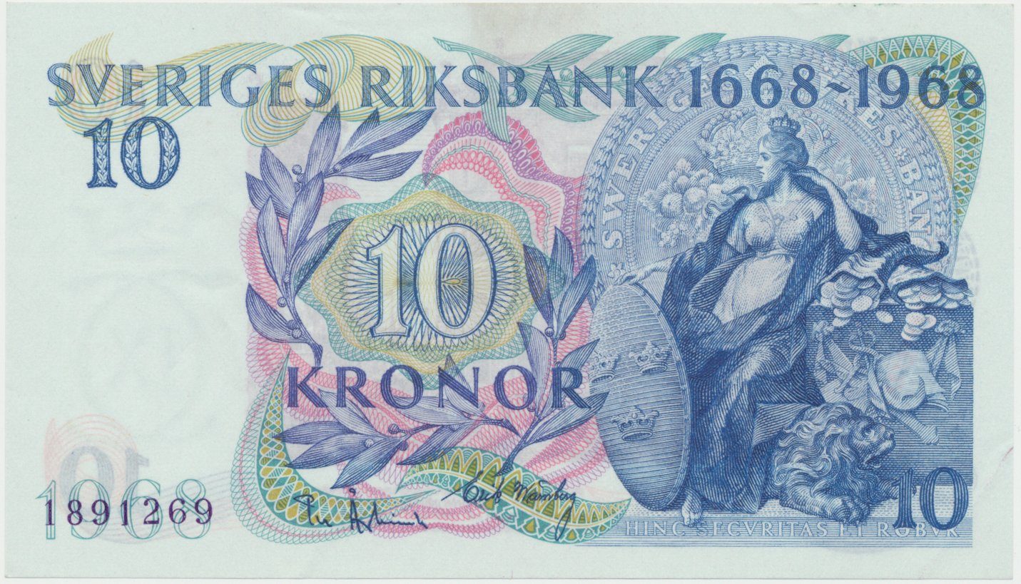 Švédsko, 10 Kronor 1958, jubilejní, P.56