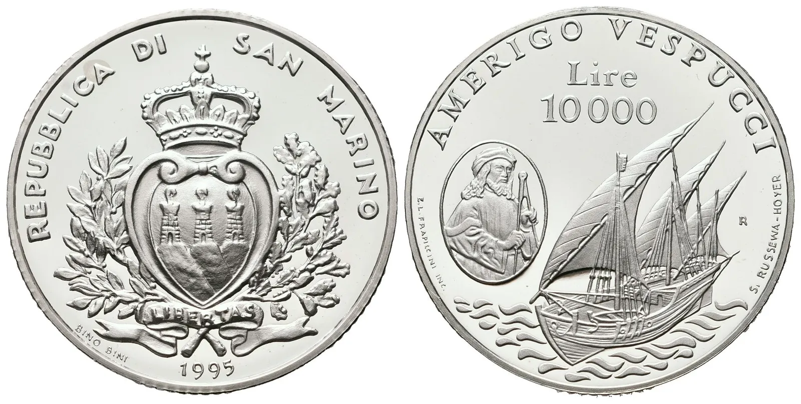 San Marino, 10000 Lir 1995 - Amerigo Vespucci
