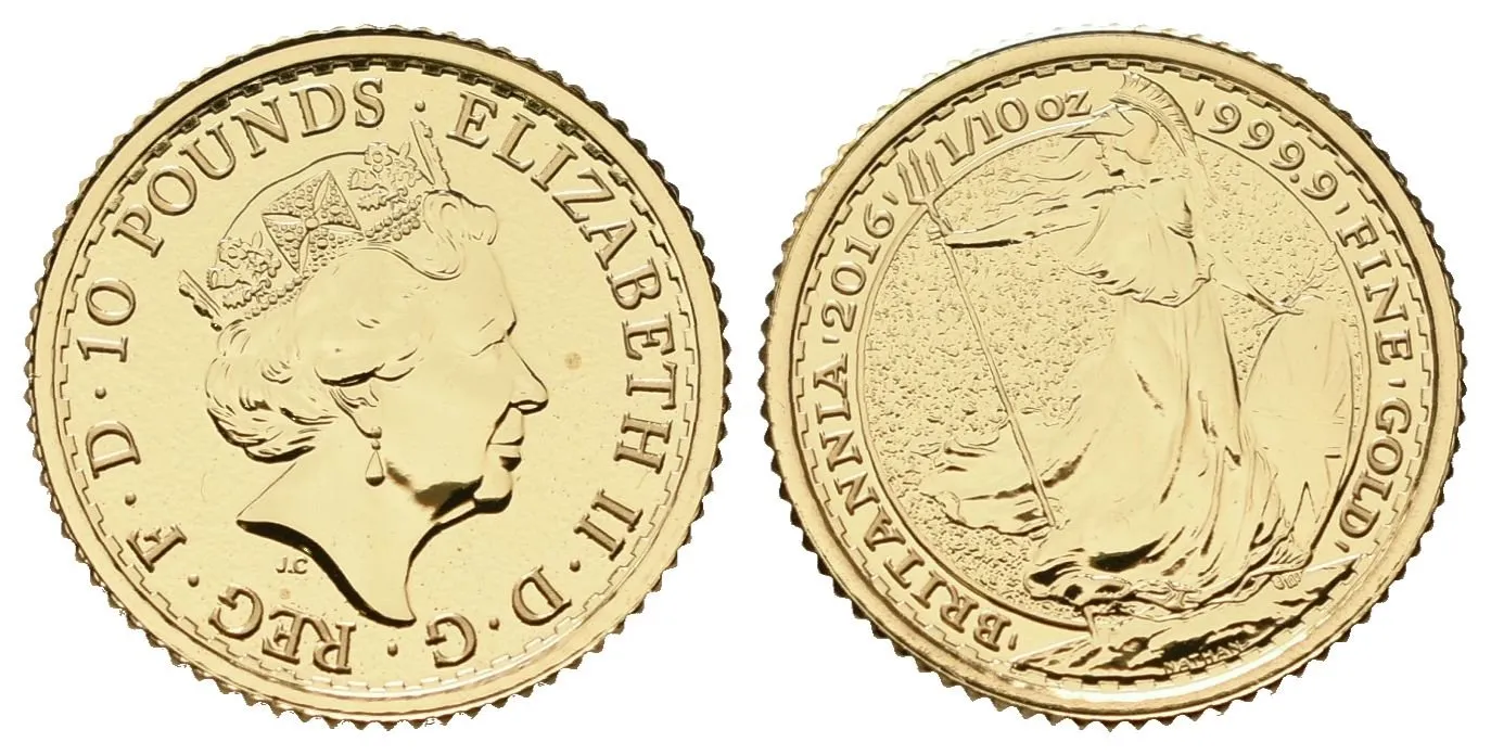 Velká Británie, 10 Pounds 2016 - 1/10 Britannia