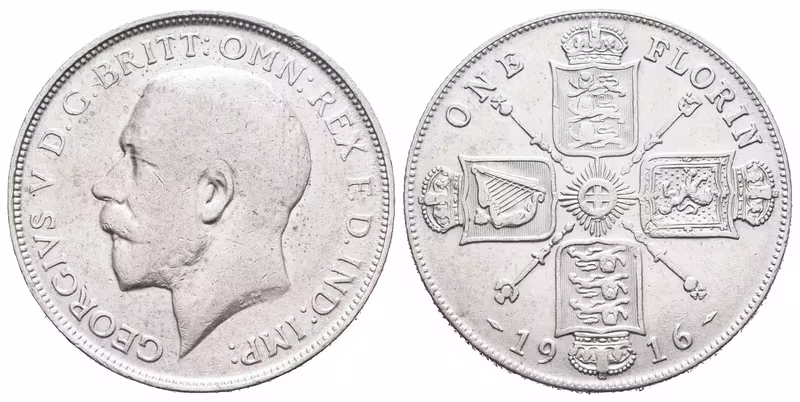 Velká Británie, One Florin 1916