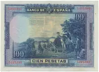 Španělsko, 100 Pesetas 1928, bez série, P.76a - fotografie 2