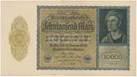 Německo, 10.000 Mark 1922, firemní 6-místný číslovač, Ro.69c