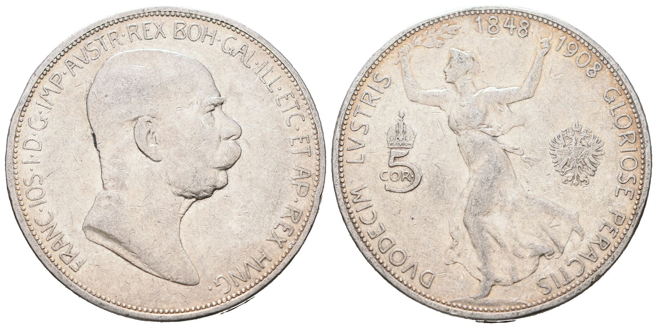 5 Koruna 1908 - jubilejní