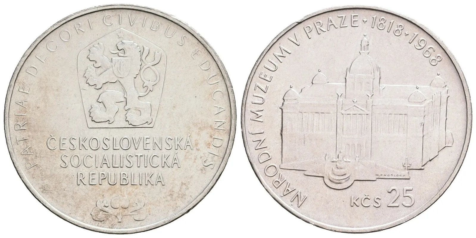 25 Kčs 1968 - Národní muzeum, Aurea.114, lesk, patina — 1
