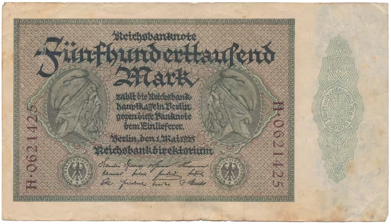 Německo, 500000 Mark 1923, Ro.87a
