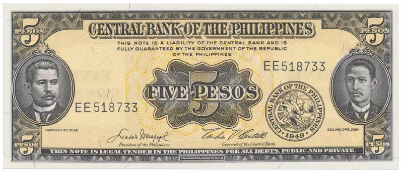 Filipíny, 5 Pesos (1949), P.135e