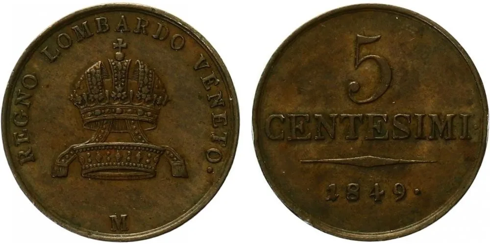 Konvenční měna, 1848 - 1857 — 1