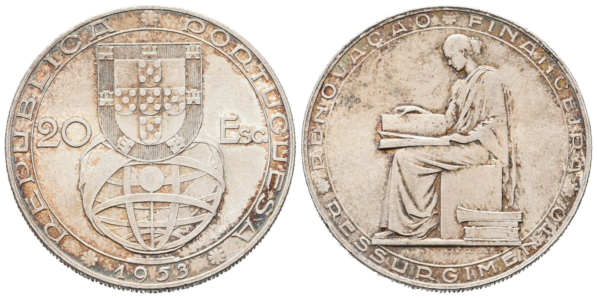 Portugalsko, 20 Escudos 1953